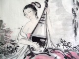 【已售】李立辰精品仕女圖《明月照琴弦》（詢價(jià)）
