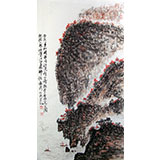 李明成三尺寫意國畫《南京采石磯》