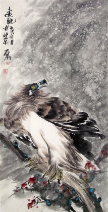 魏武雙三尺雄鷹圖《遠眺》