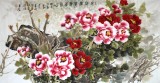 姜康四尺牡丹圖《花開富貴》