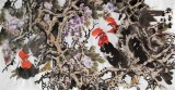 【已售】著名女畫家一方四尺國畫《紫氣東來》