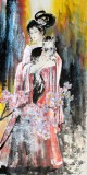 河南美協顏涵精品四尺重彩仕女畫（詢價）