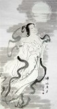 【已售】精品四尺國畫《嫦娥奔月》