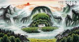 【已售】六尺客廳風水畫《福地安家居》