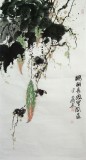 李明成三尺寫意畫《秋棚長思》