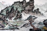 蒲家瑞 四尺山水畫《八仙山》 88歲陜西著名老畫家
