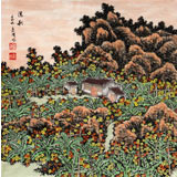 寧良成三尺斗方田園作品《深秋》