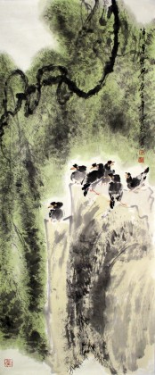 王寶欽 四尺參展作品《清涼世界》當代花鳥牡丹畫名家（詢價）