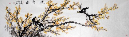 西蜀山人小八尺梅花《迎春圖》