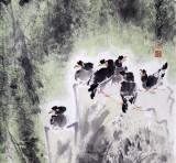 王寶欽 四尺參展作品《清涼世界》當代花鳥牡丹畫名家（詢價）
