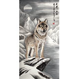 四尺國畫雪山狼《天界衛(wèi)士》