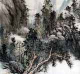 淮南美協副主席鄭慶年四尺《嶧山平遠入新秋》