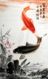【已售定制詢價】東方魚圣周升達大三尺《雙魚圖》詢價
