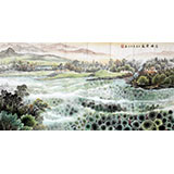 【已售】劉興全四尺精品《荷塘清遠》