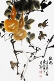 【已售】湖北美協庾超然四尺三開作品《秋風》