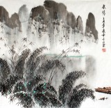 【已售】張春奇三尺斗方作品《春情》徐悲鴻紀念館藝術中心理事