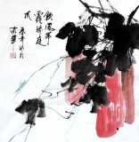 張春奇三尺斗方《飲風帶露》徐悲鴻紀念館藝術中心理事