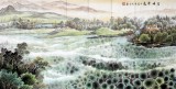 【已售】劉興全四尺精品《荷塘清遠》