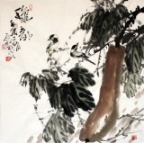 四川省美協會員鄒皓羽四尺斗方作品《秋韻》