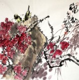 四川美協會員西蜀山人四尺斗方作品《秋韻》