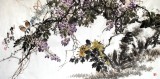 【已售】西蜀山人四尺作品《紫艷》