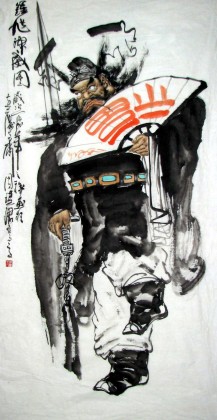 【已售】四尺鐘馗風水畫《鐘馗神威圖》