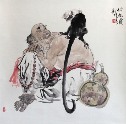 名家名作 季則夫四尺斗方《偕趣圖》詢價