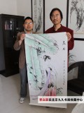 李立辰四尺紅樓夢人物《湘云眠芍》河北著名仕女畫家（詢價）