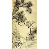 著名畫家王向陽四尺作品《家居南山不老松》(詢價)