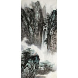 著名畫家王凌云三尺山水《黃山觀瀑圖》（微信詢價）