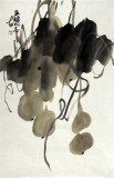 【已售】中美協肖映梅四尺三開名家書畫葫蘆《五福同春》