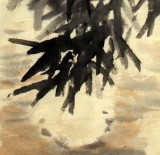 李明成三尺對聯寫意竹子圖