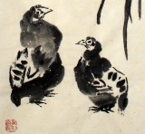 李明成三尺對聯寫意《秋菊野趣》