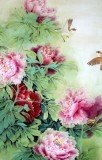 【已售】山東美協趙逸梅四尺工筆牡丹國畫《富貴吉祥》