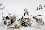 水墨名家魏武雙四尺寫意國(guó)畫人物《紫氣東來(lái)》(詢價(jià))