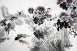 王寶欽六尺鯉魚牡丹圖《富貴有余》(詢價）