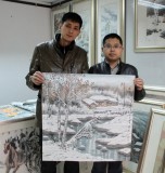 【已售】著名冰雪畫家高宏四尺斗方《瑞雪豐年》