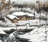 【已售】著名冰雪畫家高宏四尺斗方《瑞雪豐年》