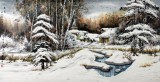 QA冰雪畫派名家高宏四尺《瑞雪》