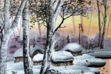【已售】冰雪畫派著名畫家高宏四尺《瑞雪豐年》