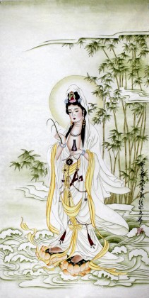 河南美協董書林四尺佛像《觀音菩薩》