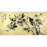 安徽美協何華賢四尺花鳥畫《傲清霜》