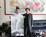 【已售】山水畫家程冰石作品《飛瀑》