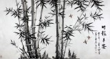 【已售】安徽美協何華賢六尺國畫竹子《竹報平安》（詢價）