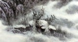 中美協趙金鸰太行雪村系列四尺斗方《醒來的山莊》(詢價)