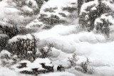 中美協趙金鸰太行雪村系列四尺斗方《太行銀裝》(詢價)