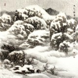 中美協趙金鸰太行雪村系列四尺斗方《太行銀裝》(詢價)