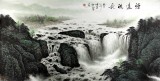 【已售】安徽美協(xié)何華賢四尺大氣山水畫《源遠(yuǎn)流長(zhǎng)》