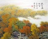 【已售】安徽美協(xié)何華賢四尺山水畫《秋色滿山空》