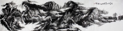 趙亞明小八尺山水畫《悠然見南山》